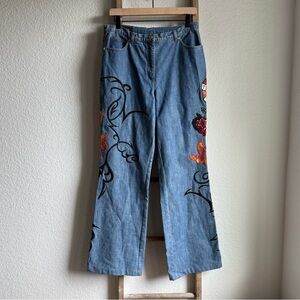 ESCADA vintage embellished flare jeans sz: 12